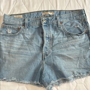 Levis Ribcage Denim Blue Women's Shorts
